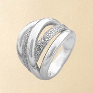 Anillo Microcirconia Plata 925