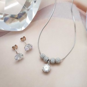 Juego Bolitas Microcirconia Plata 925