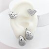 Arete Gota mas Aretes Earcuff Baño Rodio